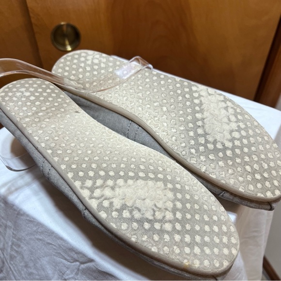 TOMS Men’s Classic Grey Chambray / Synthetic Leather Trim Slip-on Size 11 - Picture 4 of 14